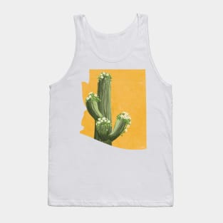 Arizona Saguaro Cactus Blossom Tank Top